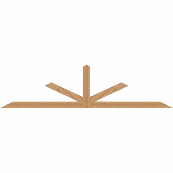 Ekena Millwork Saratoga Smooth Timber Gable Bracket, Western Red Cedar, 96"W x 24"H x 3 1/2"D x 3 1/2"F, 6/12 Pitch GBW096X24X0404SAR00SWR - main